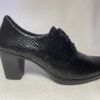 Zapato señora abotinado cordones tacón medio BAERCHI